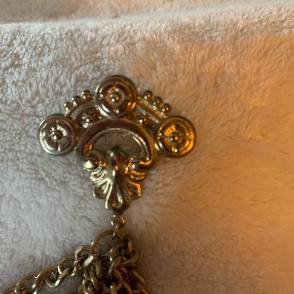 Vintage Gold Tone Lion Crown Coat of Arms Key Chain Brooch 80s - Picture 4 of 9